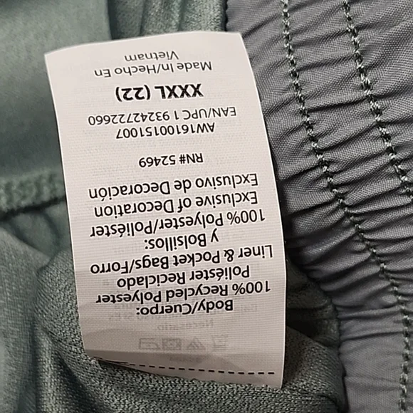 NWT Athletic Works Women's Pull-On Core Piped Run Shorts Size XXXL 22 Green - Picture 7 of 12